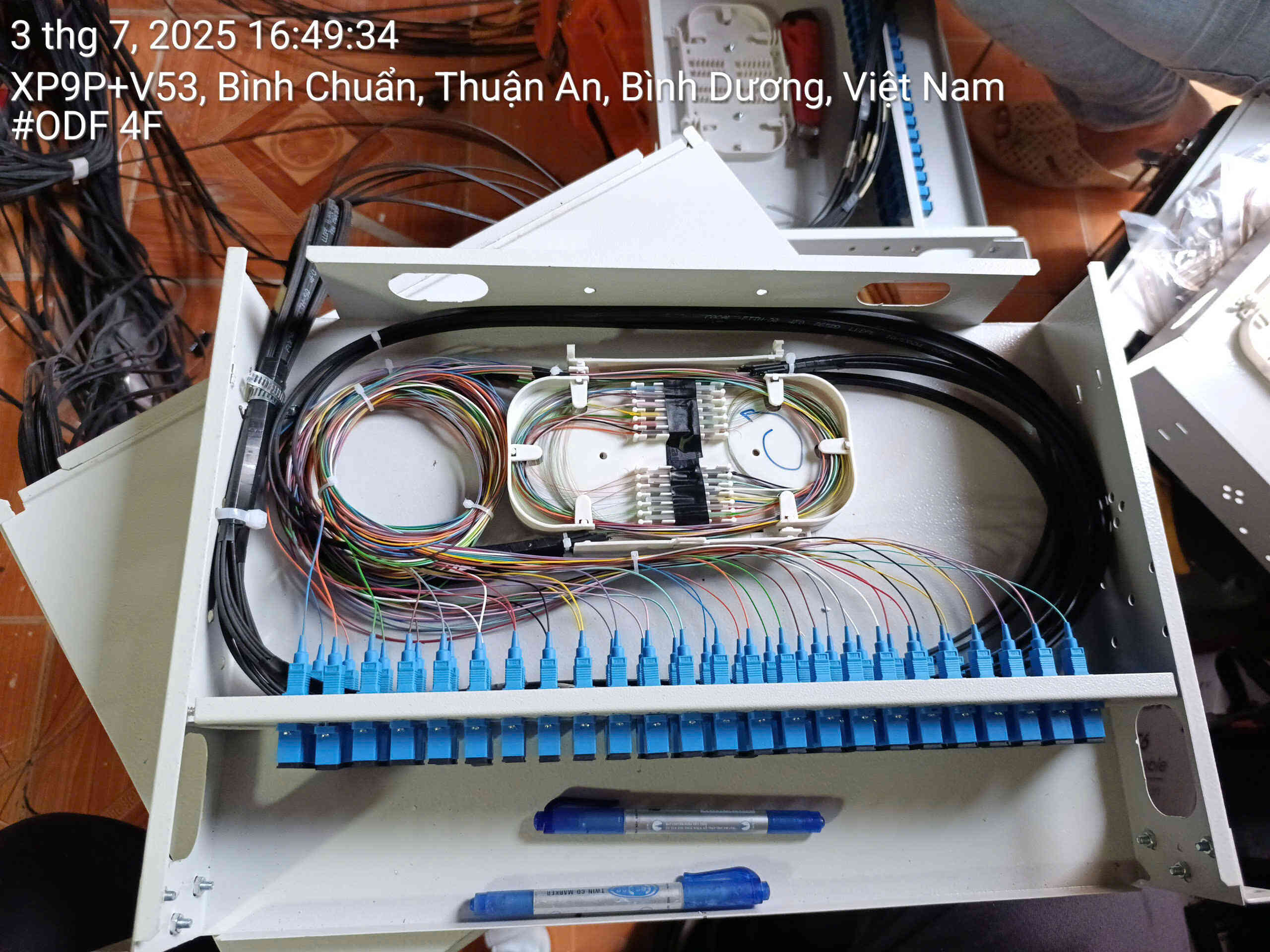 ODF quang được làm gọn gàng, dễ dàng sửa chữa nếu cần